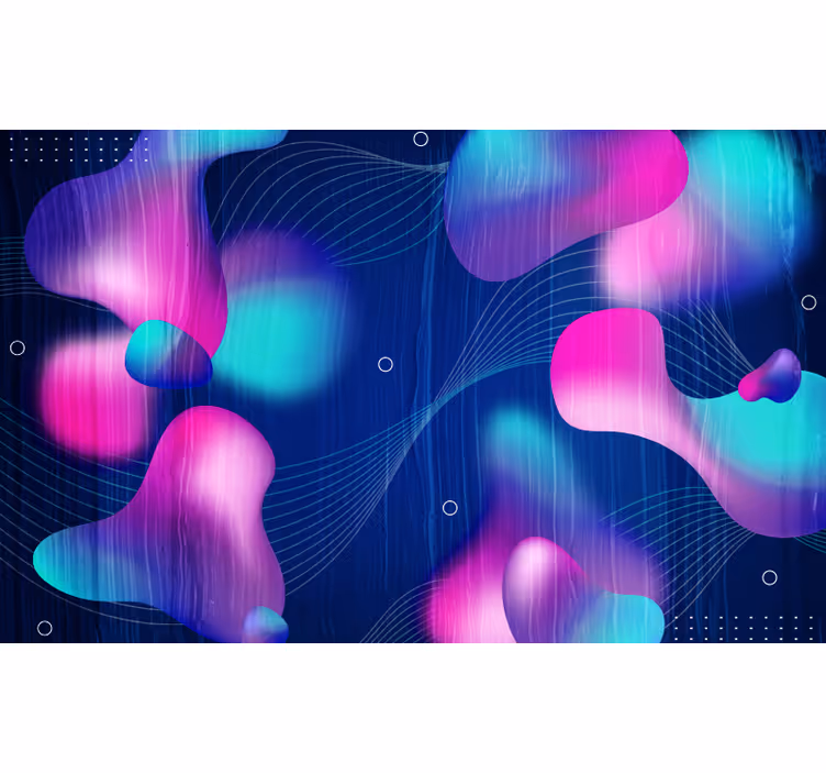 Bathroom roller blind in modern fluid art gradients - TenStickers