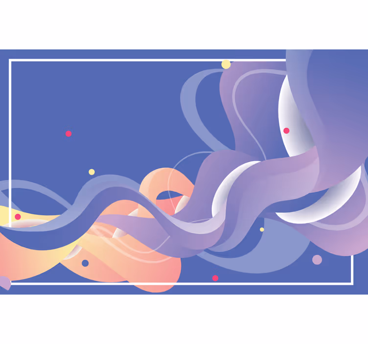 Bathroom roller blind with modern wave gradient art - TenStickers