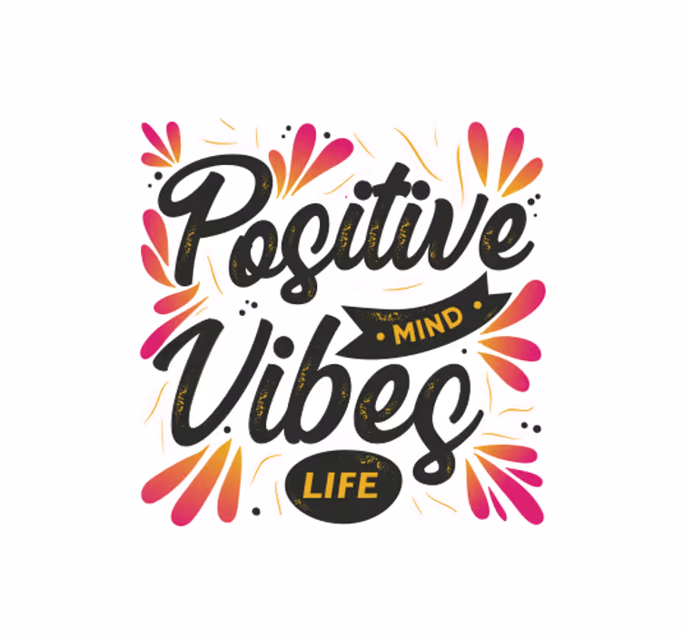 Office roller blind positive mind positive vibes - TenStickers