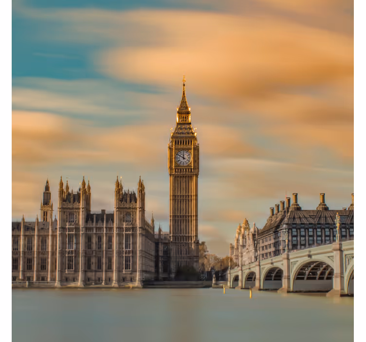 Office roller blind london big ben photo print - TenStickers