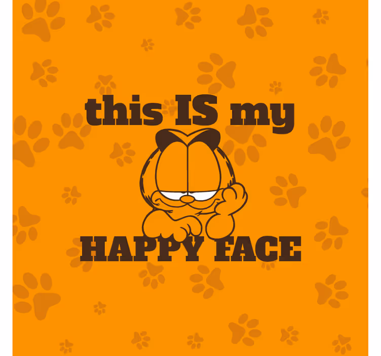 Office roller blind this is my happy face - TenStickers
