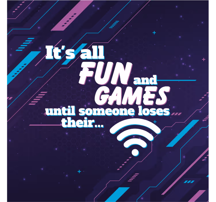 Funny joke wifi office roller blind - TenStickers