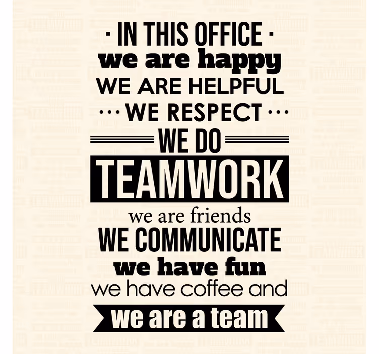 Office roller blind with inspirational work quotes - TenStickers