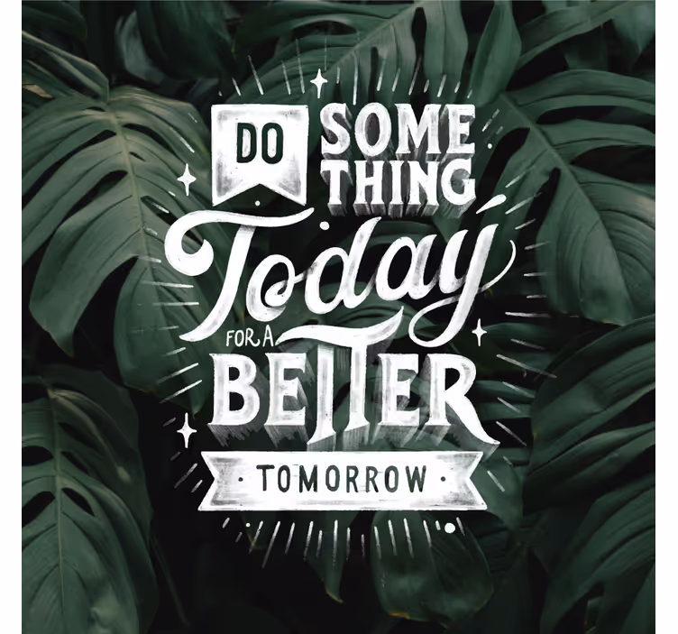 Office roller blind inspirational calligraphy quotes - TenStickers