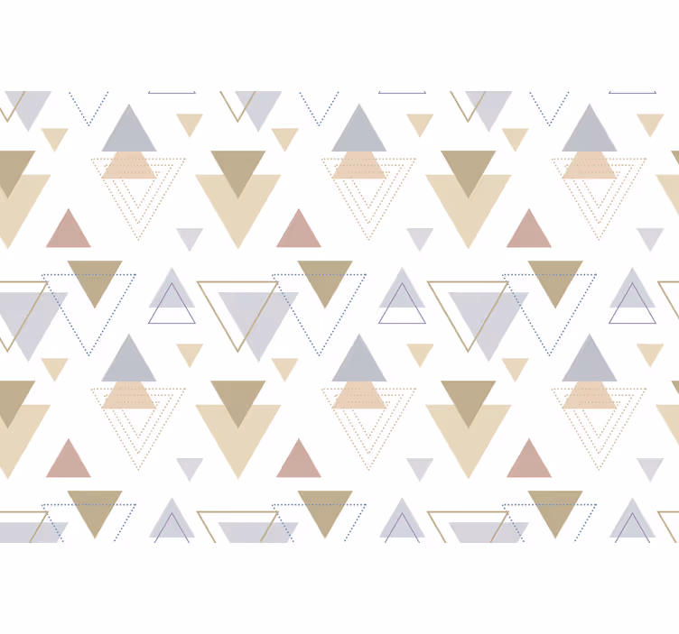 Geometric blue and yellow nordic office roller blind - TenStickers