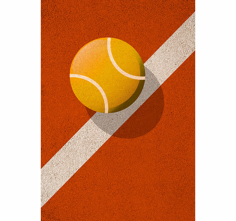 Teenage bedroom roller blind with tennis design - TenStickers