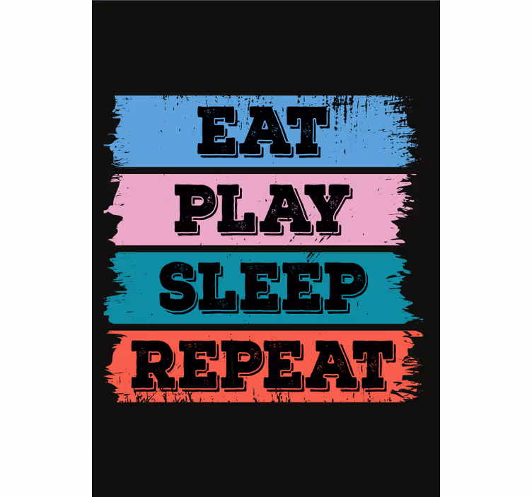 Teenage bedroom roller blind game eat sleep - TenStickers