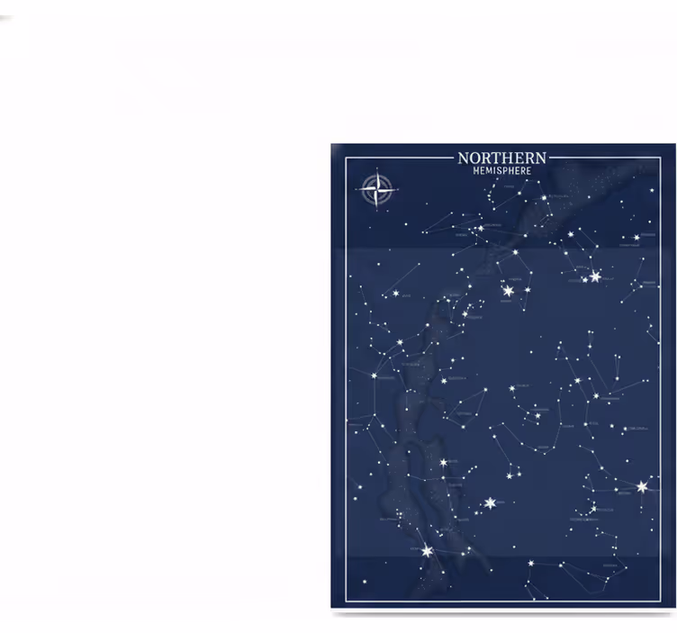 Teenage bedroom roller blind northern hemisphere stars - TenStickers