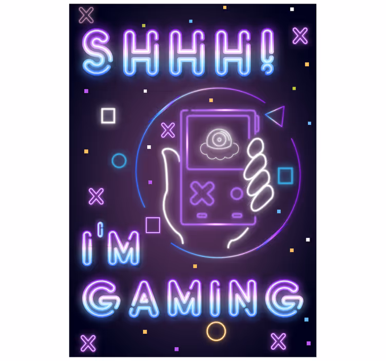 Teenage bedroom roller blind i am gaming - TenStickers