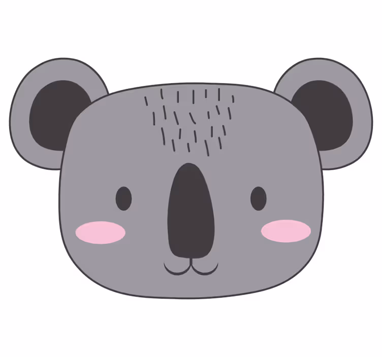 Fun roller blind koala face vinyl mat - TenStickers