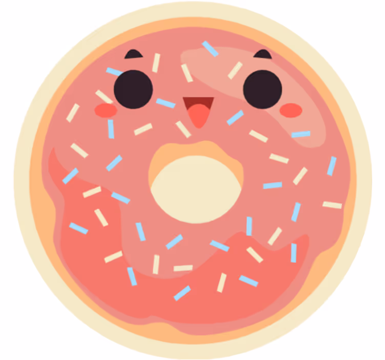 Fun roller blind anime donuts - TenStickers