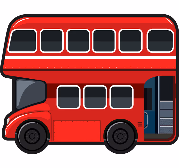 Fun roller blind featuring london bus design - TenStickers