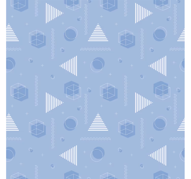 Teenage bedroom roller blind in geometric blue - TenStickers