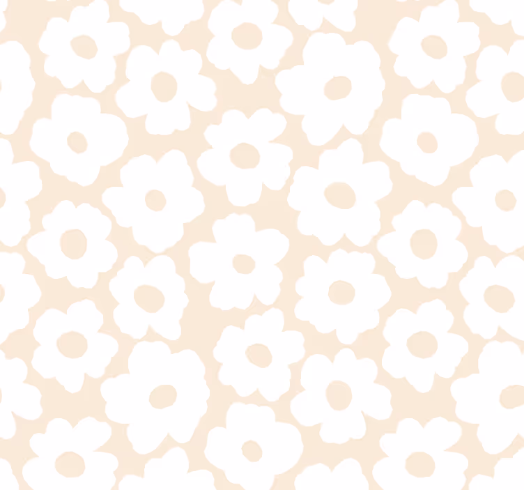 Flower roller blind white poppy - TenStickers