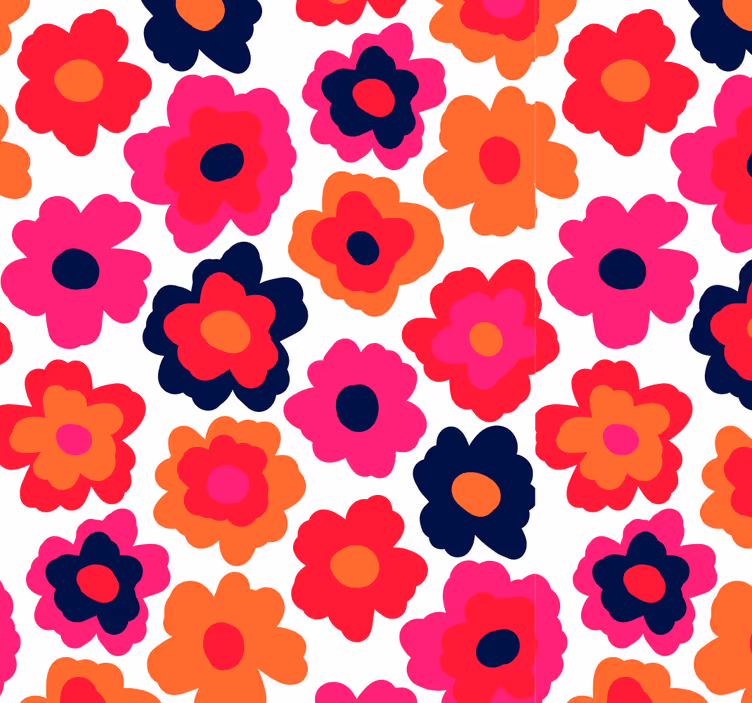 Red poppy flower roller blind - TenStickers