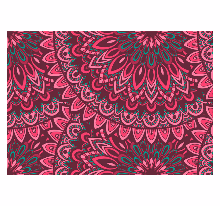Zen roller blind mandala wallpaper pink expression - TenStickers