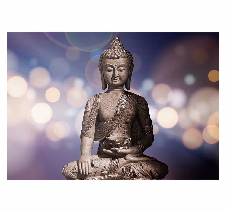 Zen roller blind amethyst buddha wallpaper - TenStickers