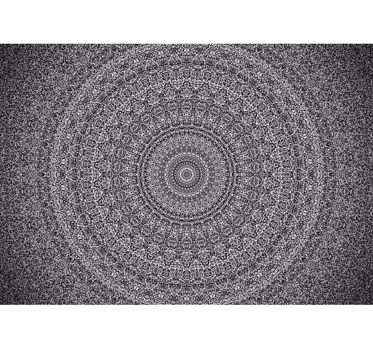 Zen roller blind in grayscale mandala design - TenStickers