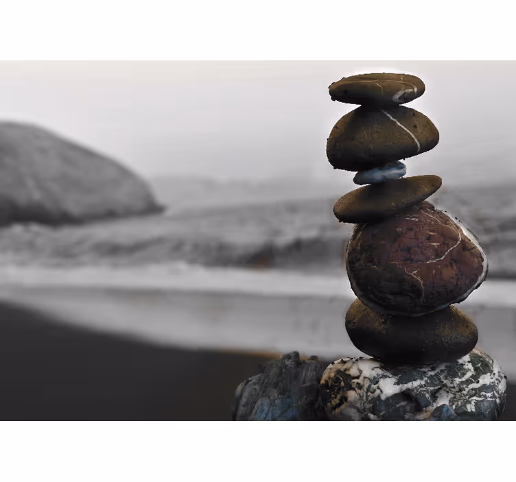 Zen roller blind zen tower stones - TenStickers