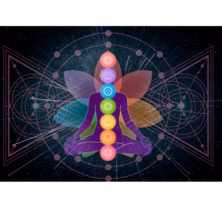 Zen roller blind mystical chakra design - TenStickers