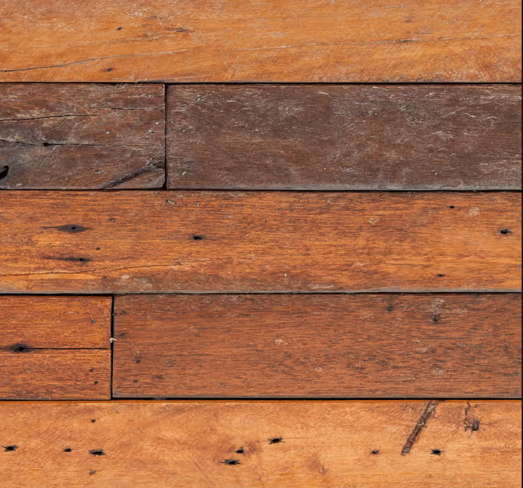 Brown roller blind with wooden slats - TenStickers