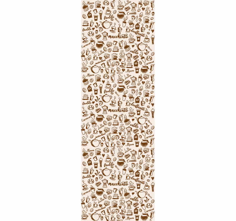 Brown roller blind italian coffee tradition - TenStickers