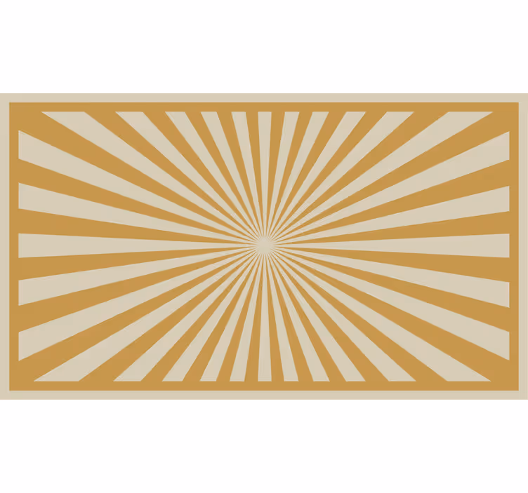 Brown roller blind sunburst rug - TenStickers