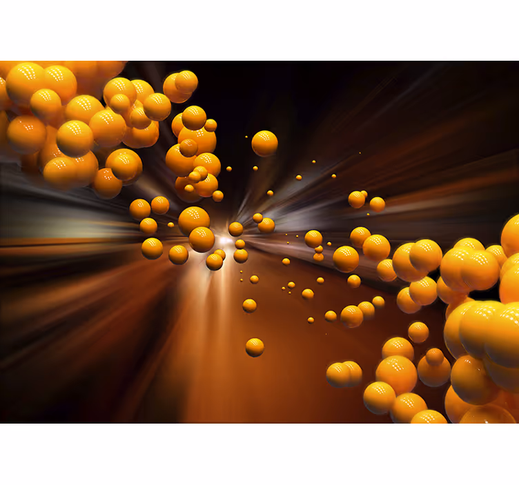Orange roller blind vibrant sphere burst - TenStickers