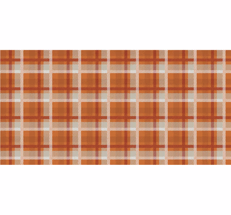 Orange roller blind autumn checkered - TenStickers