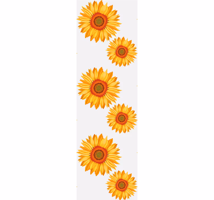 Orange roller blind with stylish floral design - TenStickers