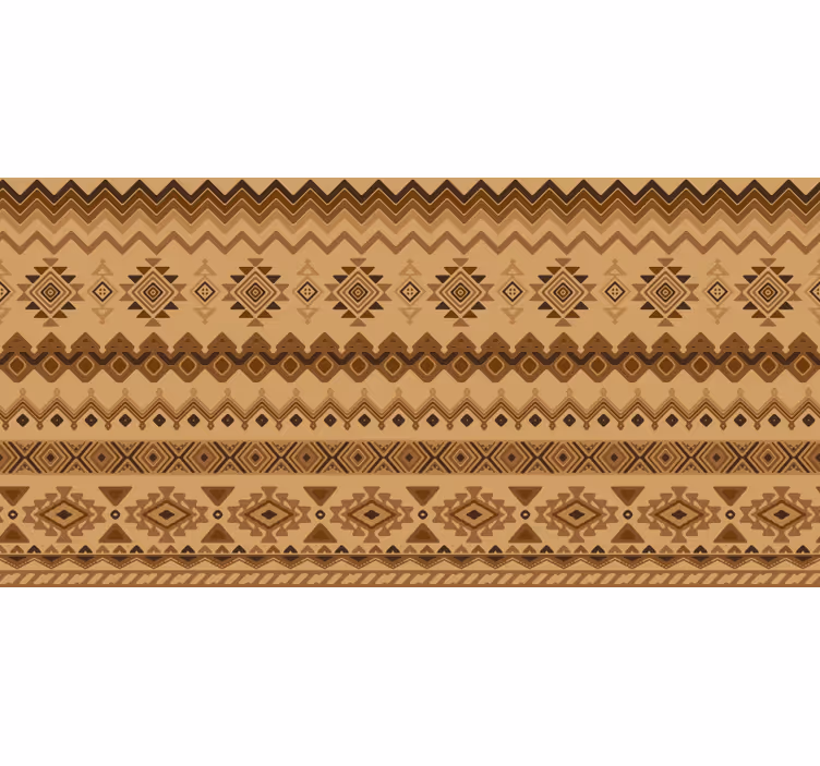 Orange roller blind with ethnic kilim design - TenStickers