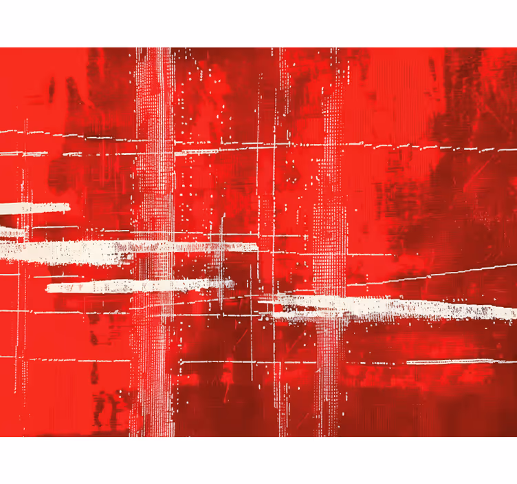 Red roller blind with contemporary stripes pattern - TenStickers