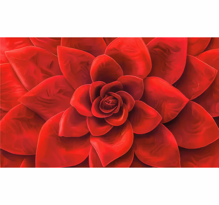 Red roller blind with flower petal design - TenStickers
