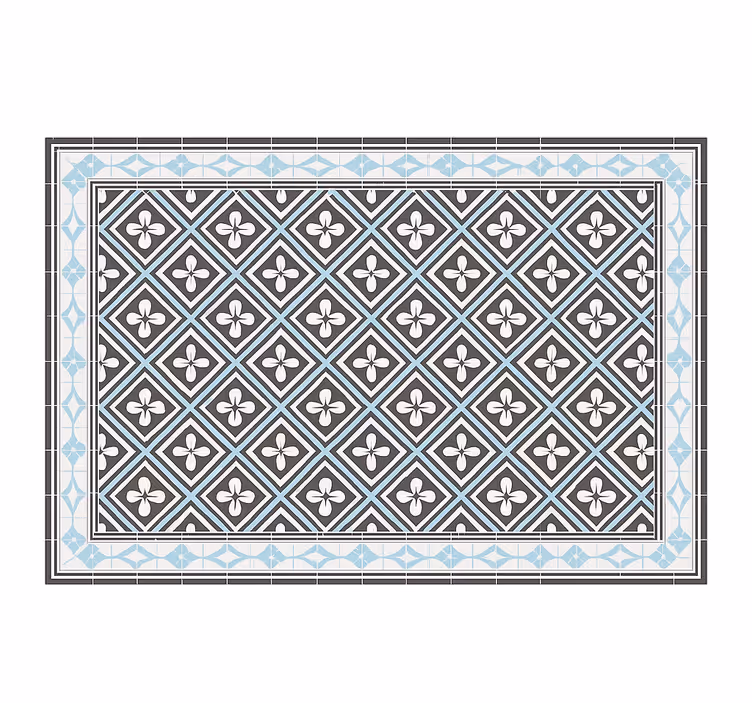 Outdoor roller blind geometric tile pattern - TenStickers