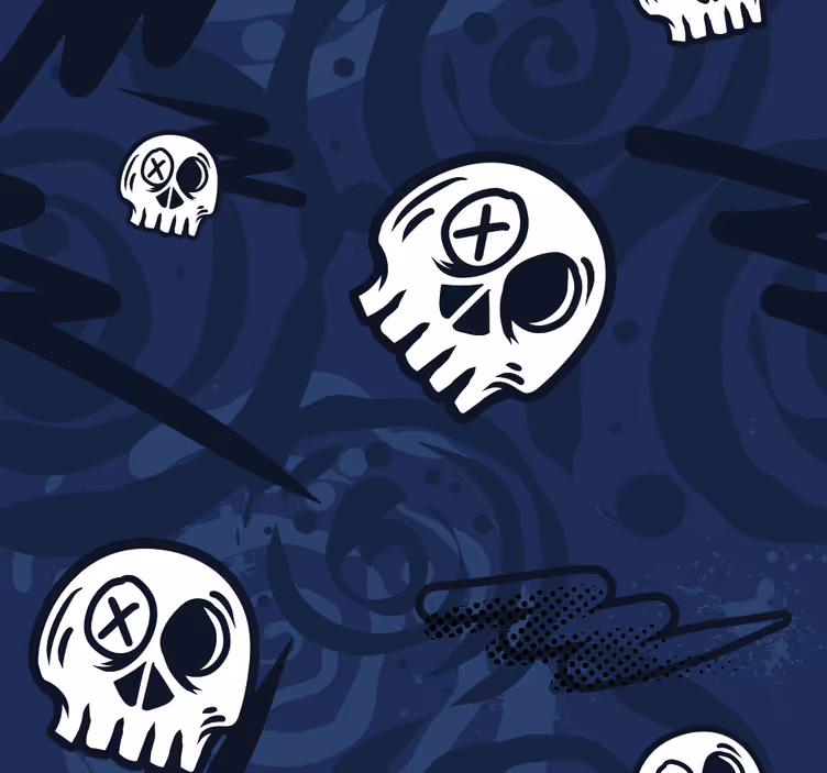 Teenage bedroom roller blind graffiti skulls - TenStickers