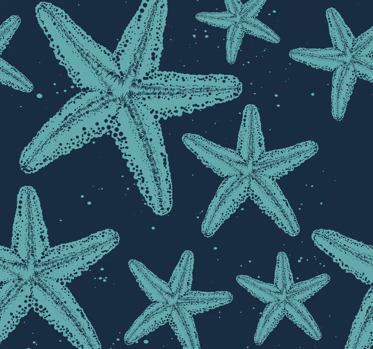 Teenage bedroom roller blind starfish bluetones - TenStickers