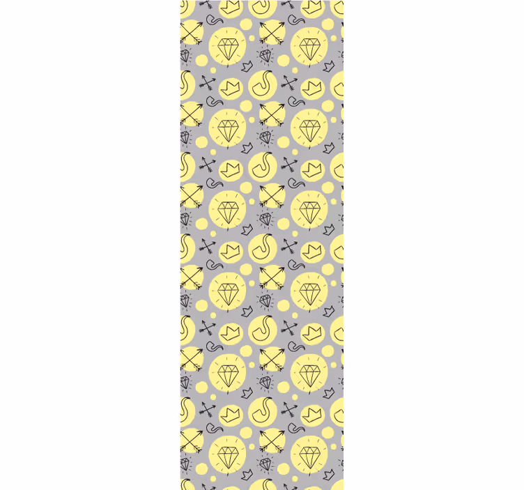 Teenage bedroom roller blind graffiti diamonds crowns - TenStickers