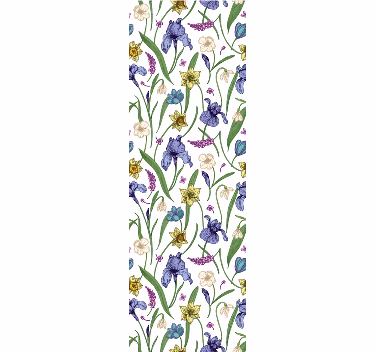 Teenage bedroom roller blind in floral design - TenStickers