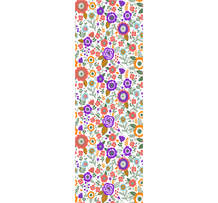 Colorful beautiful flowers teenage bedroom roller blind - TenStickers