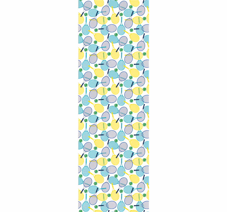 Teenage bedroom roller blind with vibrant racket design - TenStickers