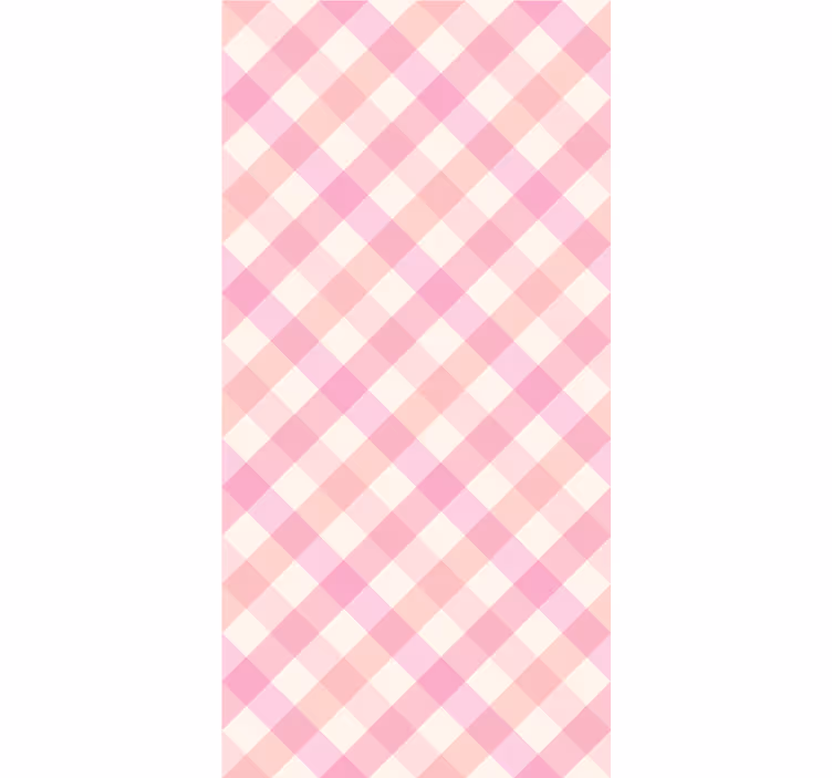 Teenage bedroom roller blind in pink checked pattern - TenStickers