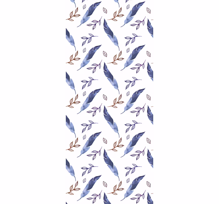 Teenage bedroom roller blind elegant abstract feather - TenStickers