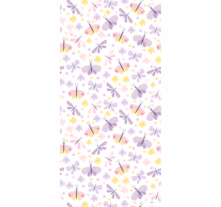 Teenage bedroom roller blind purple butterfly design - TenStickers