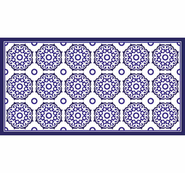 Bathroom roller blind in light blue floral design - TenStickers