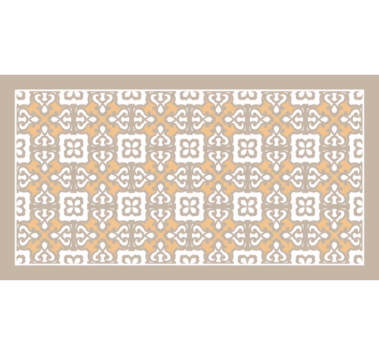 Bathroom roller blind in vintage beige and grey floral - TenStickers