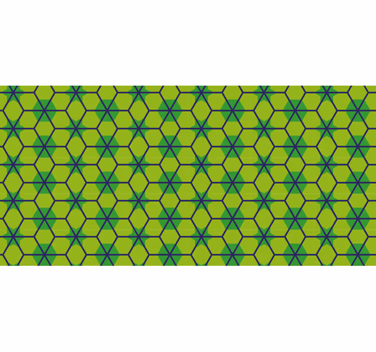 Bathroom roller blind in blue and green tropical tiles - TenStickers