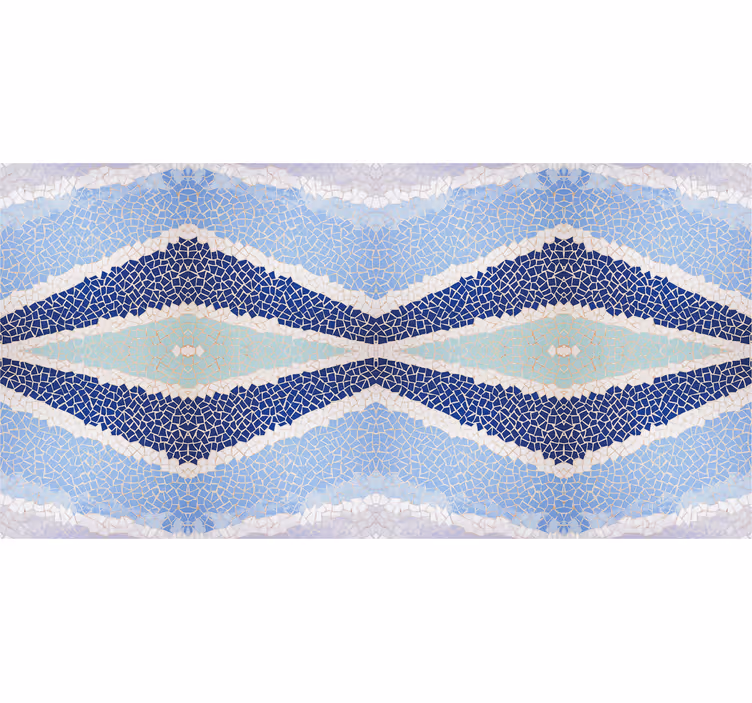 Bathroom roller blind in blue small irregular tiles - TenStickers