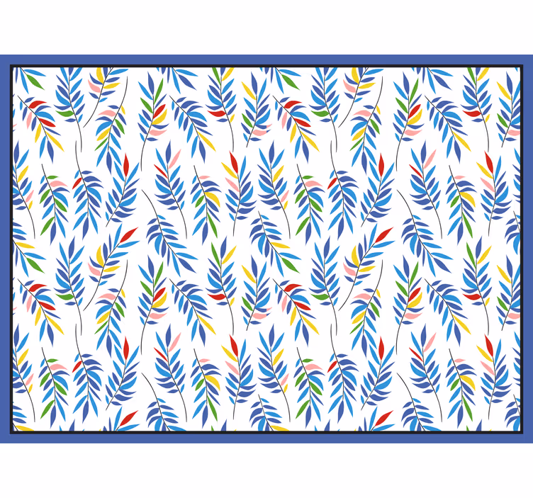 Bathroom roller blind multicolor mosaic leaf design - TenStickers