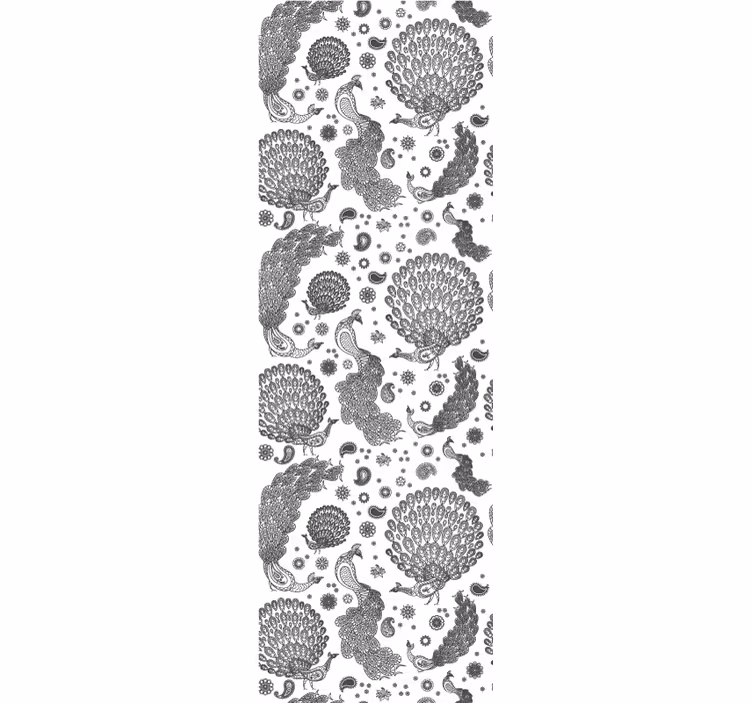 Classic roller blind indian bird pattern - TenStickers