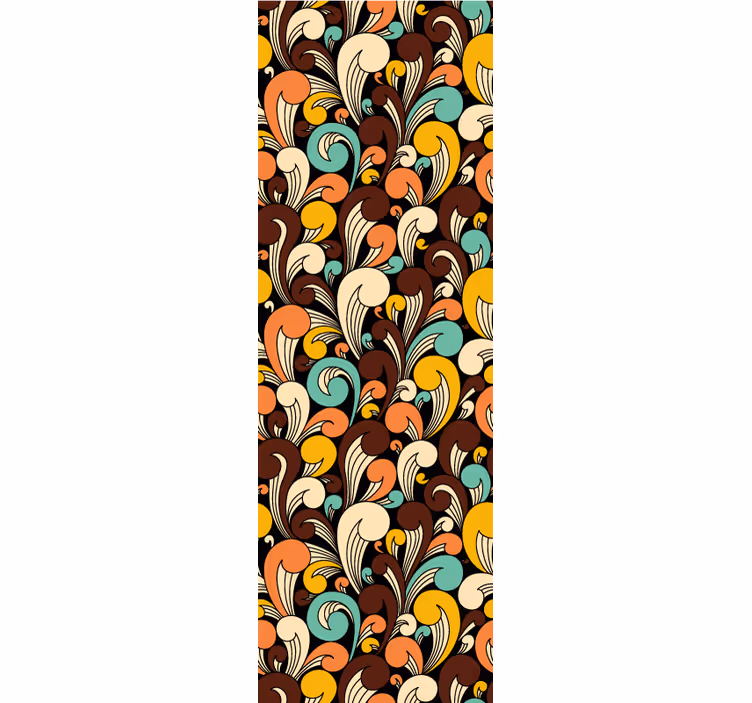 Classic roller blind with black border boho patterns - TenStickers